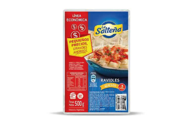 Ravioles La Salteña 3 Quesos 500 gr.